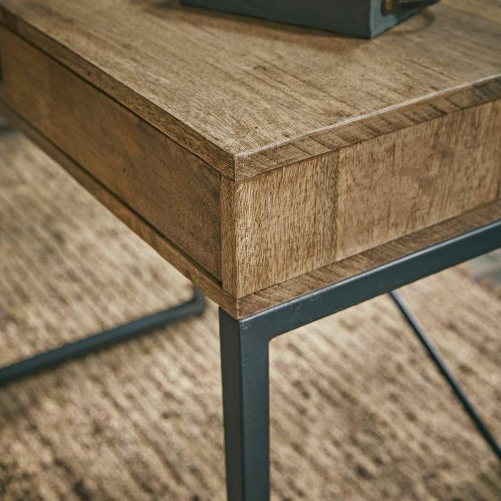 Produktbild Loberon Schreibtisch Lemuel antikbraun/schwarz (H, B)