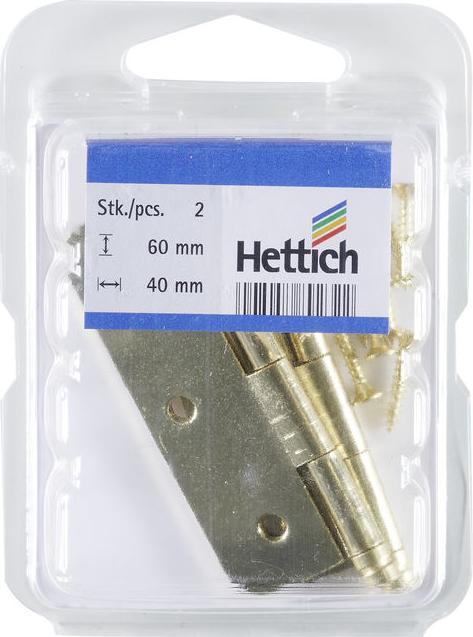 Produktbild Hettich Zierscharnier, vermessingt 60x40 mm, 2 Stck