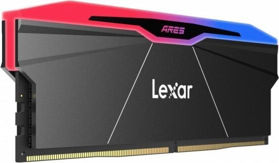 Actual product image Lexar Kit Barrettes mémoire 32Go (2x16Go) DIMM DDR5 Ares RGB 6000MHz (Noir) (2 x 16GB, 6000 MHz, DDR5 RAM, U-DIMM)