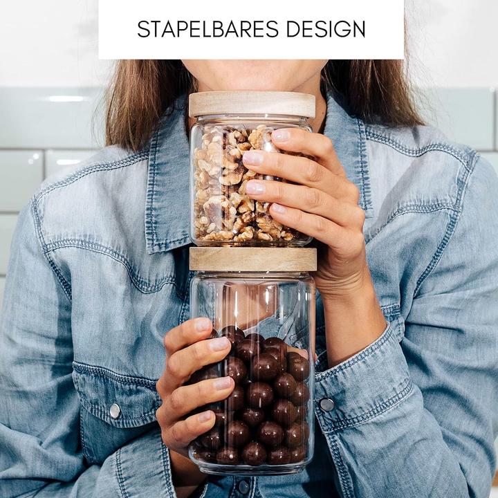 Actual product image Econovo Set of 3 storage jars (1 l)
