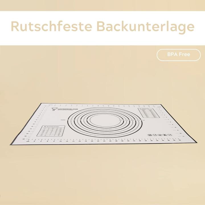 Image du produit Leckerhelfer Tapis de cuisson Premium / Tapis de cuisson antidérapant XXL 60 x 40 cm (60 x 40 cm)
