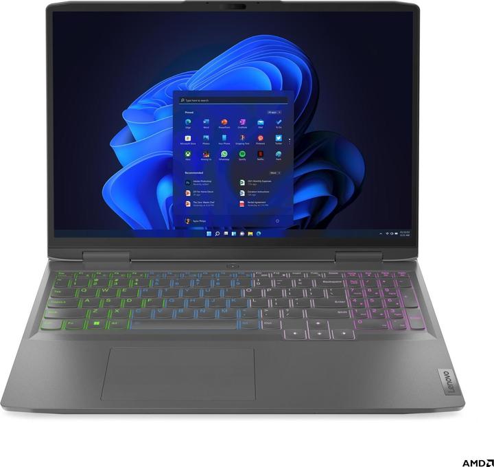 Produktbild Lenovo LOQ 16APH8 AMD Ryzen 7 7840HS 16inch 16GB 512GB SSD RTX4050 6GB W11H Storm Grey Qwerty (16", 16 GB, 512 GB, Eng. Int.)