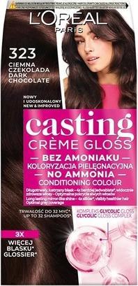Actual product image L'Oréal Paris Cream Gloss Cream colorant No.323 Dark chocolate (323 Dark Chocolate)