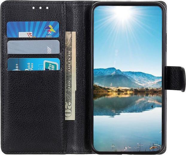 Actual product image MU Classic Litchi Leather Bookcover Series (Oppo Reno 6)