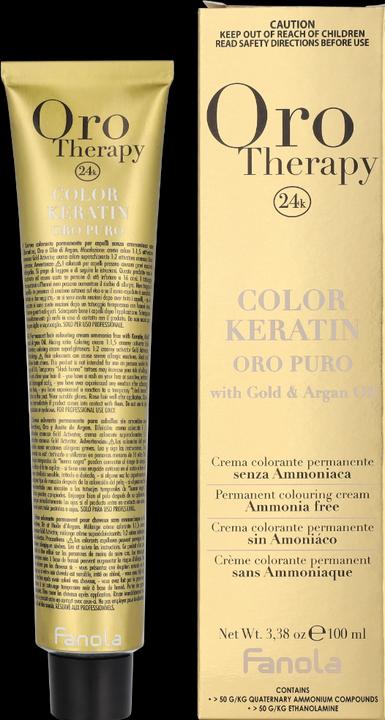 Actual product image Fanola Colour Keratin Oro Puro 5/00 Castaño Claro Intenso 100ml (5.00 Intense Light Chestnut)