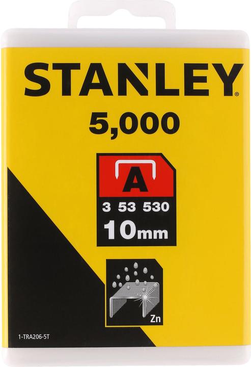 Immagine prodotto Stanley Graffette tipo A (10 mm, graffette in filo tondo per pinzatrice elettrica e manuale tipo A) 5000