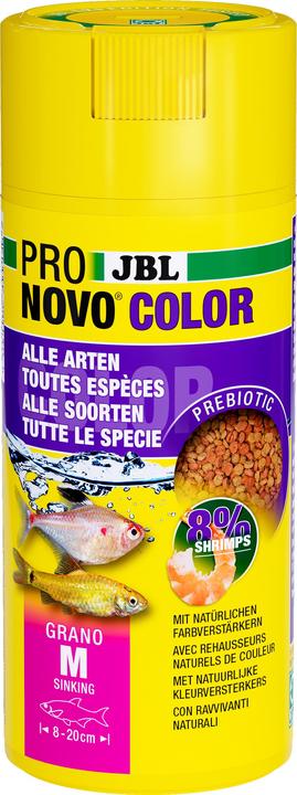 Immagine prodotto JBL Aquaristik und Terraristik ProNovo COLOR GRANO M 250ml CLICK (Pesce ornamentale)