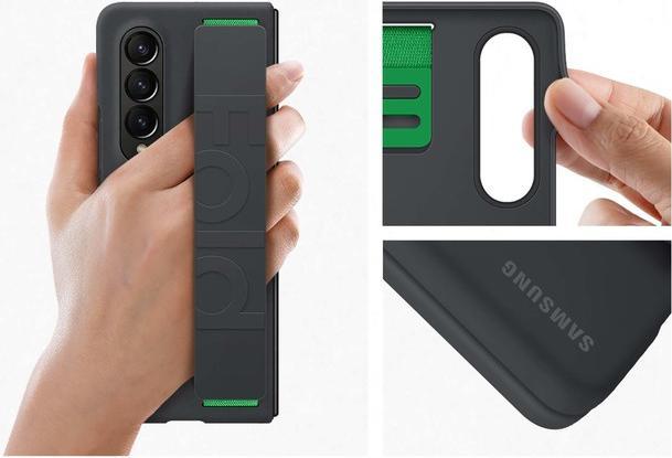 Image du produit Samsung GF936TBE Étui à poignée en silicone pour Galaxy Flip 4, Noir (Noir) (Samsung Galaxy Z Fold4)