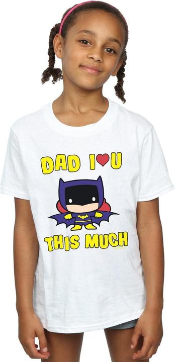 Actual product image Girls Batman Dad I Love You This Much Cotton T-Shirt (140, 146)
