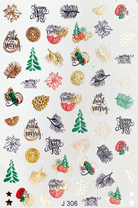 Produktbild BrillBird Nail sticker Be Merry J306 (Nagellackentferner)