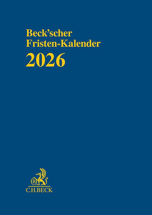 Produktbild Beck'scher Fristen-Kalender 2026 (Deutsch)