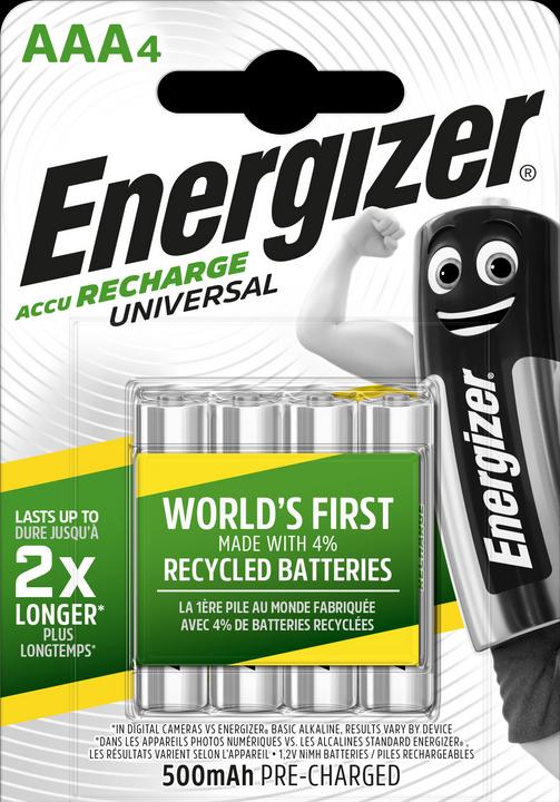 Actual product image Energizer Recharge Universal (4 pcs., AAA, 500 mAh)