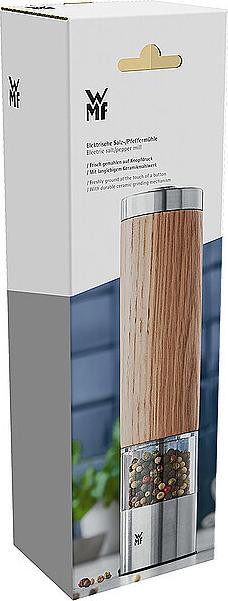 Produktbild WMF Elektrische Mühle 21,5cm Salz und Pfeffermühle Keramikmahlwerk Eichenholz (Diverse Gewürze, Pfeffer, Salz)