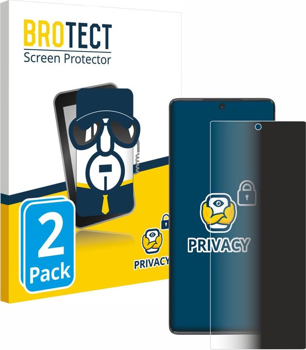 Productafbeelding BROTECT Anti-spionnetje privacyfolie Beschermfolie tegen blauw licht (2 Stuk, Motorola Moto G85)