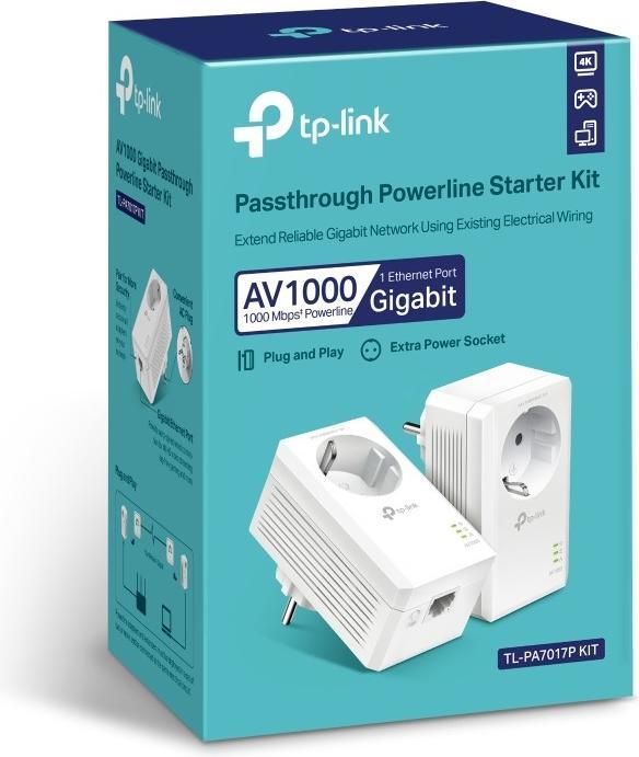 Actual product image TP-Link Powerline TL-PA7017P Kit AV1000 1-Port (1000 Mbit/s)