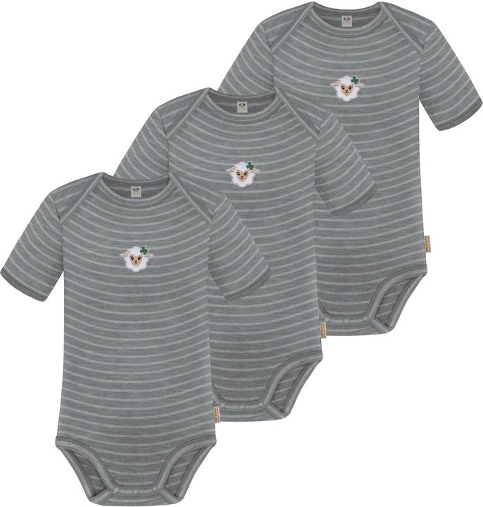 Normani 3er Set Baby Merino Body Kurzarm „Tauranga" - 9287
