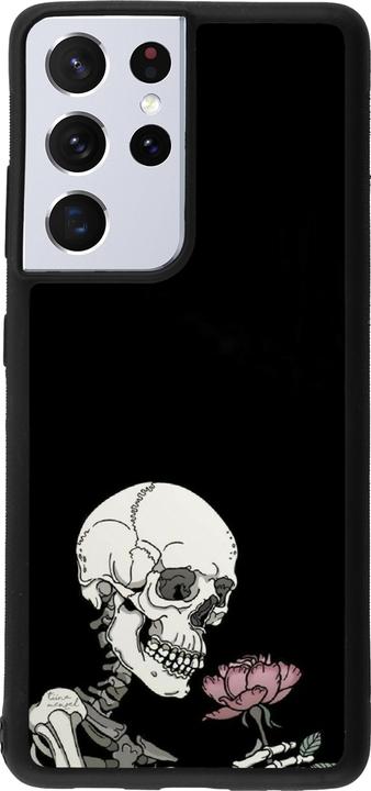 Actual product image PhoneLook Cover silicone black Halloween 2023 rose and skeleton (Samsung Galaxy S21 Ultra 5G)