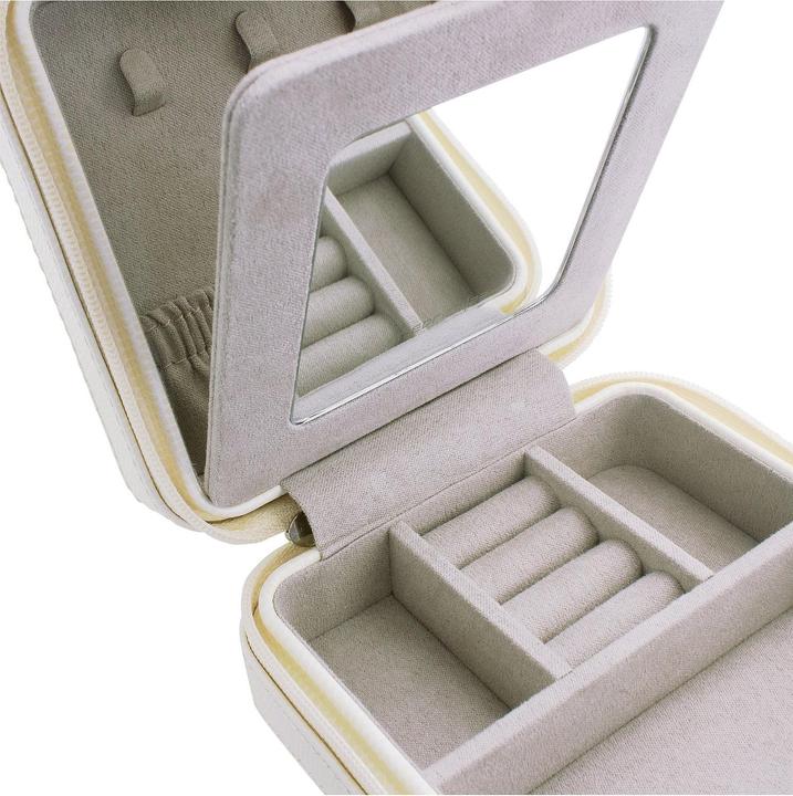 Actual product image Friedrich Stylish cream travel jewellery box Milano 20143-9