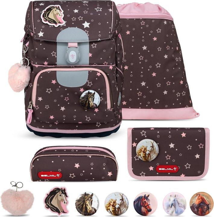Belmil MOTION Schulrucksack-Set Champion Horse (19 l)