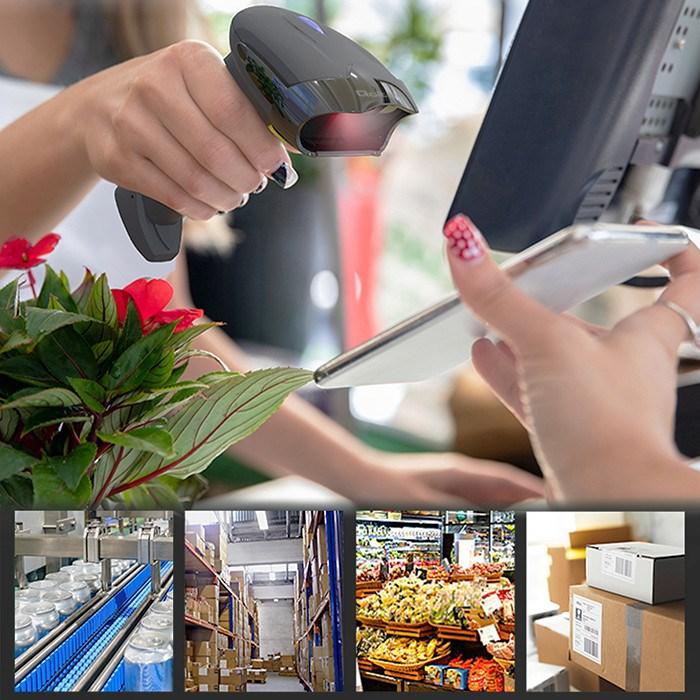 Produktbild Qoltec 50856 Kabelloser Barcodescanner 1D 2D | 2 4 GHz