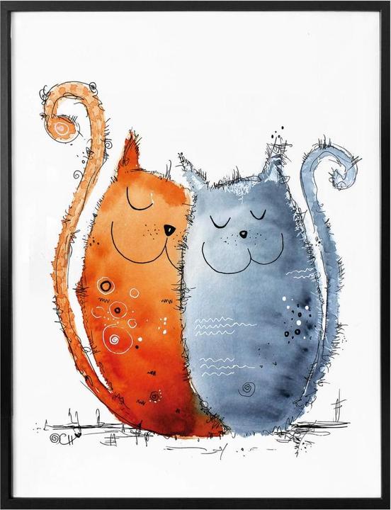 Produktbild Trenddeko Hagenmeyer - Verliebte Katzen (50 x 60 cm)