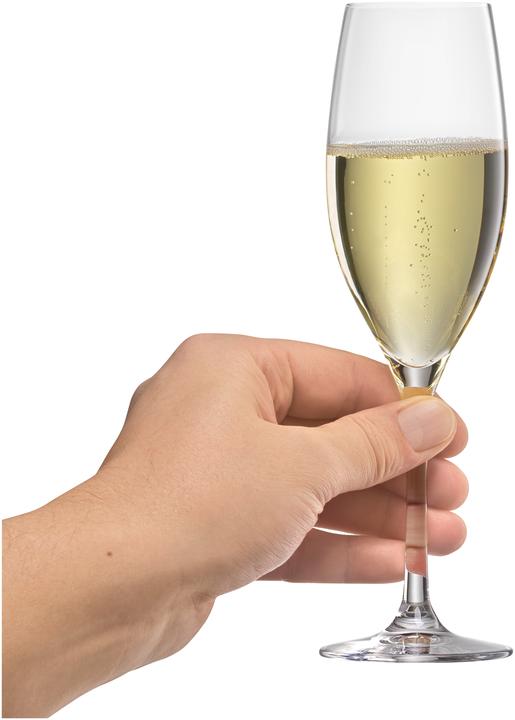 Produktbild WMF Easy Plus Champagnergläser / Sektgläser Set 6-teilig, 250ml, Kristallgläser, spülmaschinenfest (25 cl, 6 Gläser, Sektgläser)