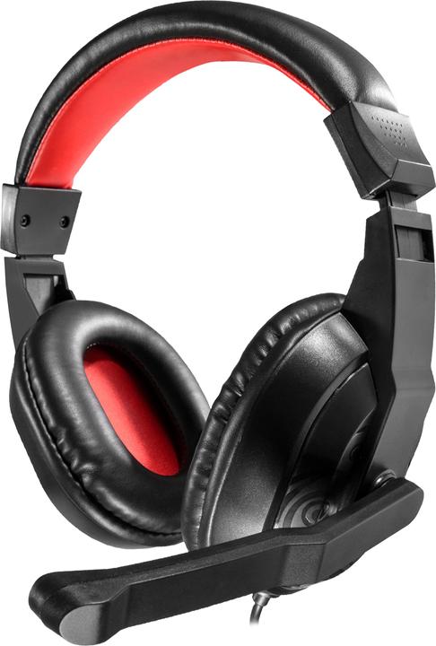 Mars Gaming MRH0 headphones/headset Wired Head-band Black, Red (Cable)