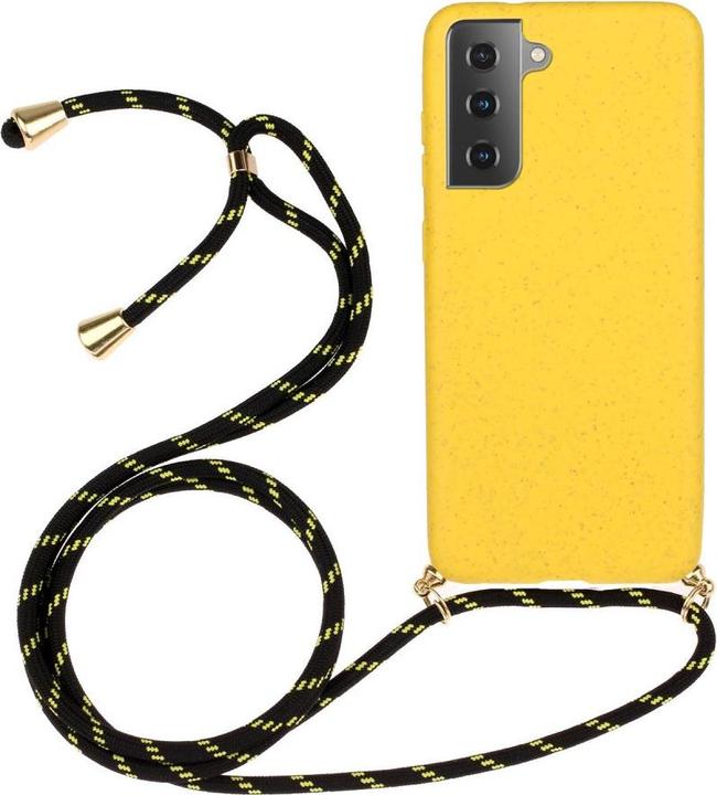 Cover-Discount Galaxy S21+ - Hülle mit Umhängeband gelb