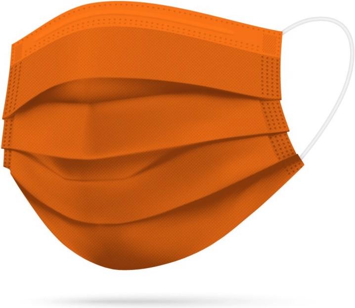 Produktbild Timask Einweg-Mundschutz Orange (20 Stk) (Typ IIR, 20 x)
