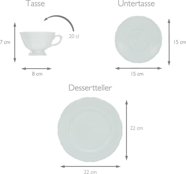 Produktbild CreaTable Maria Theresia (18 Stück)