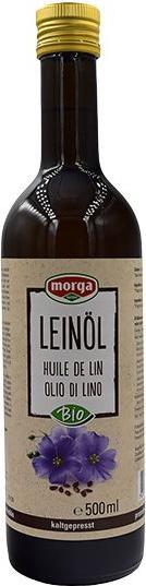 Image du produit Morga Huile de lin biologique pressée à froid (500 ml)
