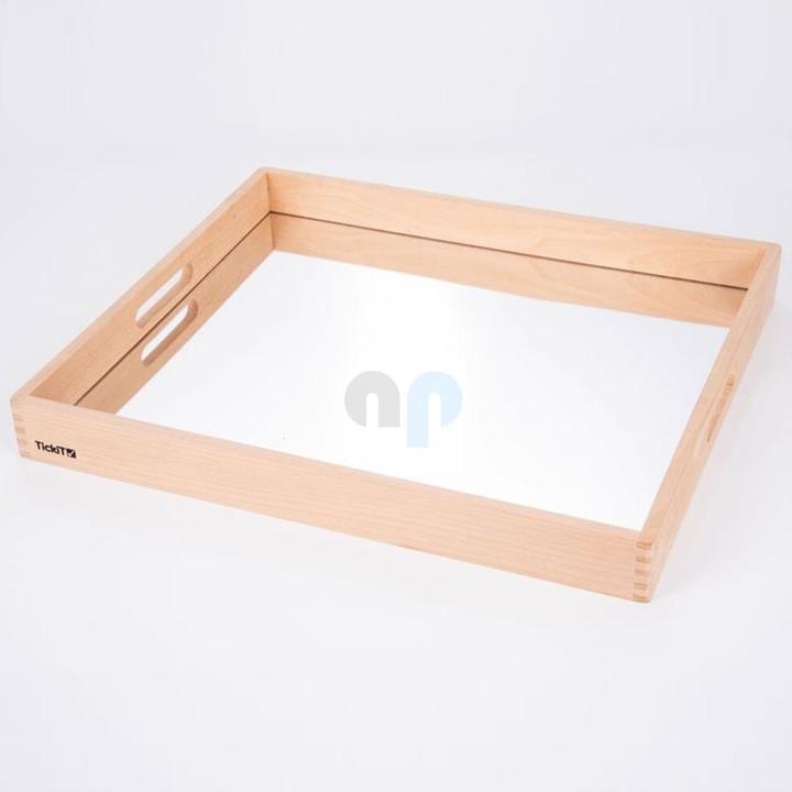 Actual product image TickiT Wooden tray box with mirror base (French, German, English, Italian)