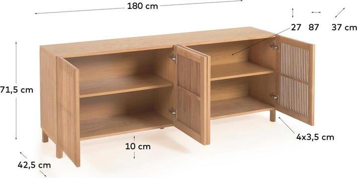 Actual product image Kave Home Beyla (180 x 42.5 x 71.5 cm)