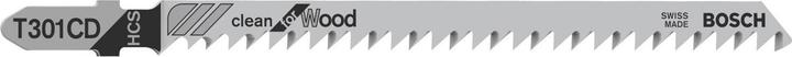 Produktbild Bosch Professional Zubehör Stichsägeblatt T 301 CD Clean for Wood, 3er-Pack