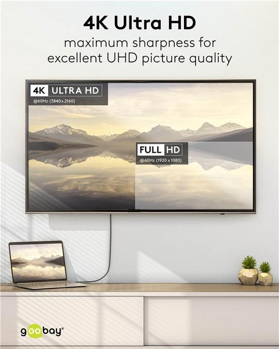 Produktbild Goobay HDMI – USB C (1 m, HDMI, USB Typ C)