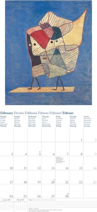Produktbild Neumann Paul Klee 2025 - Wand-Kalender - Broschüren-Kalender - 30x30 - 30x60 geöffnet - Kunst (30 x 30 cm, Harter Einband, Deutsch)