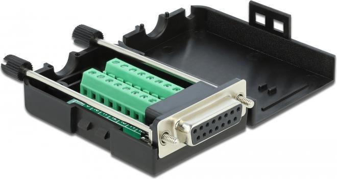 Actual product image Delock VGA adapter DB-15 (W) to 16-pin terminal block (Sub-D 15, 7.80 cm)