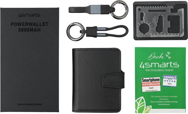 Produktbild 4smarts Powerbank PowerWallet 3000mAh (3000 mAh, 10 W, 11.10 Wh)