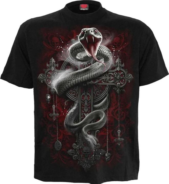Actual product image Spiral Unisex Adult Gothic Serpent Short-Sleeved T-Shirt (XL)