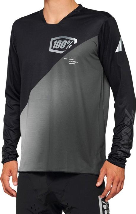 Produktbild 100% Unbekannt Langarm-Jersey, r-core-x, schwarz/grau (XXL)