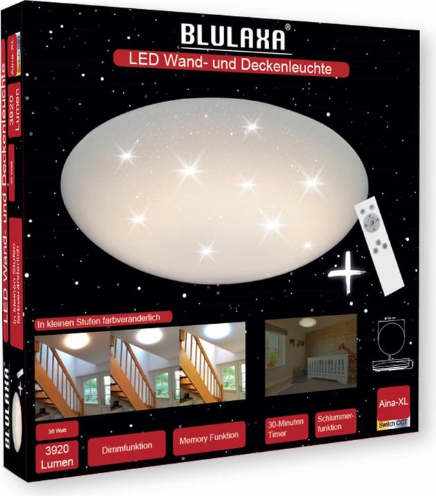 Immagine prodotto Blulaxa Plafoniera LED Aina-XL cielo stellato, rotonda, 36W