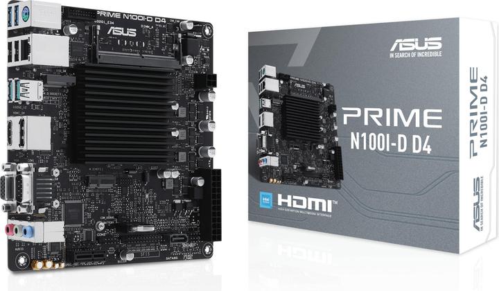 Actual product image ASUS Prime N100I-D D4-CSM (NA (integrated CPU), Mini-ITX)
