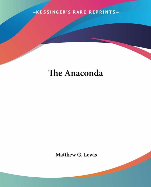 Actual product image The Anaconda (English, Matthew G. Lewis, 2004)