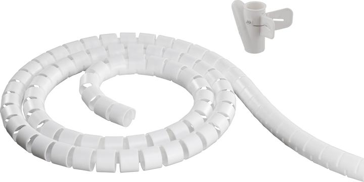 Image du produit Deltaco LDR04 cable organizer Desk/Wall Cable flex tube Blanc 1 pc(s) (Trou de câble, 500 cm)