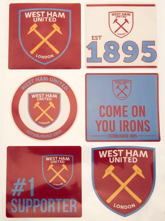 Immagine prodotto West Ham United FC Design Assortiti Decalcomania per Auto SetMisura Confezione 6