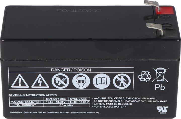 Produktbild Fiamm FG20121A 12V 1,2Ah Abmessungen 97,0 x 42 x 59,0 mm, 4,8mm Faston Steckkontakte (12 V, 1.20 Ah)