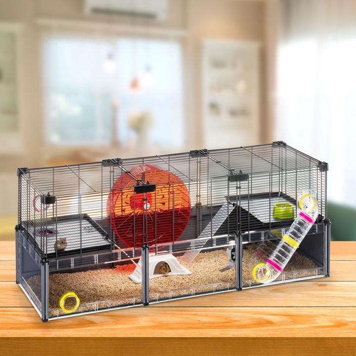 Immagine prodotto Ferplast Multipla Hamster Large grigio, 107.5x37.5x h 42cm (1 pz)