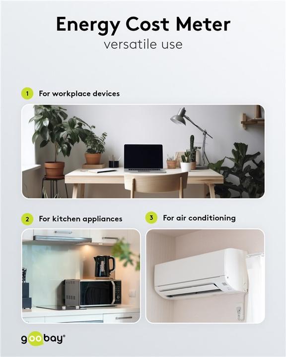 Produktbild Goobay Digitales Energiekostenmessgerät Basic