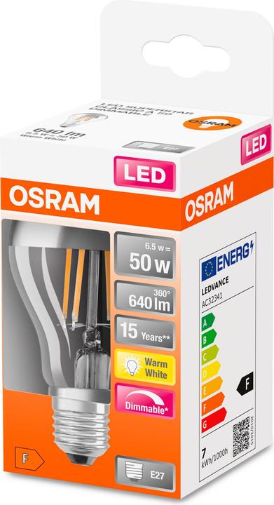 Actual product image Osram Superstar Mirror (E27, 6.50 W, 640 lm, 1 x, F)