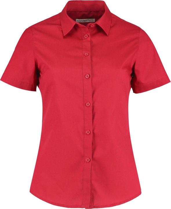 Actual product image Kustom Kit Womens/Ladies Poplin Tailored Short-Sleeved Shirt (50 D)